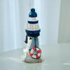 Retro Lighthouse Ornament Handmade Rustic Wooden Lighthouse Statue Coastal Table Centerpiece for Ocean Theme Party Beach House Decor