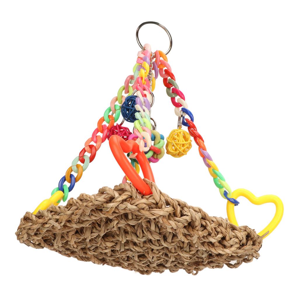 Bird Climbing Net Colourful Swing Hammock Chewing Hanging Mat for Decoration Playing