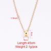 Elegant 18K Gold Titanium Letter Pendant Necklace - Durable and Versatile Clavicle Chain