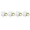 4PCS Rose Napkin Ring Simulated Plastic Reusable Vine Design Napkin Holder Ring for Restaurant