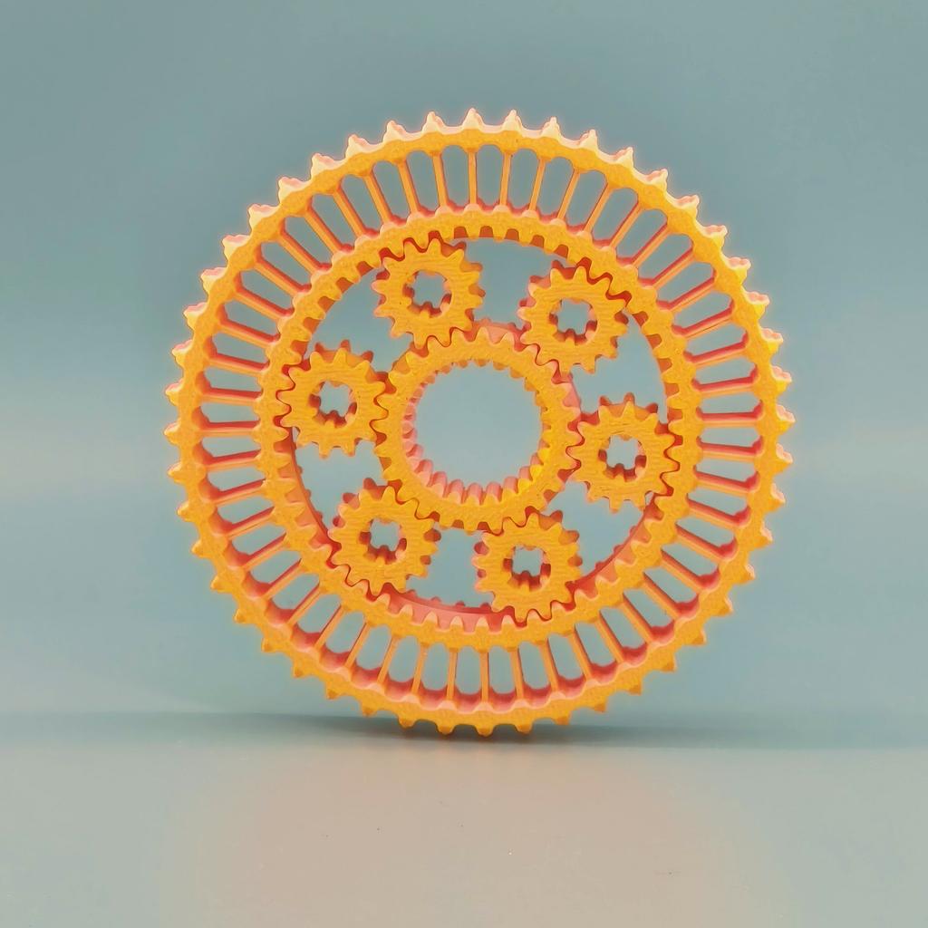 3D Printed Interstellar Gear Fingertip Gyroscope Decompression Toy For All Ages Cool Rotating Gear Artifact