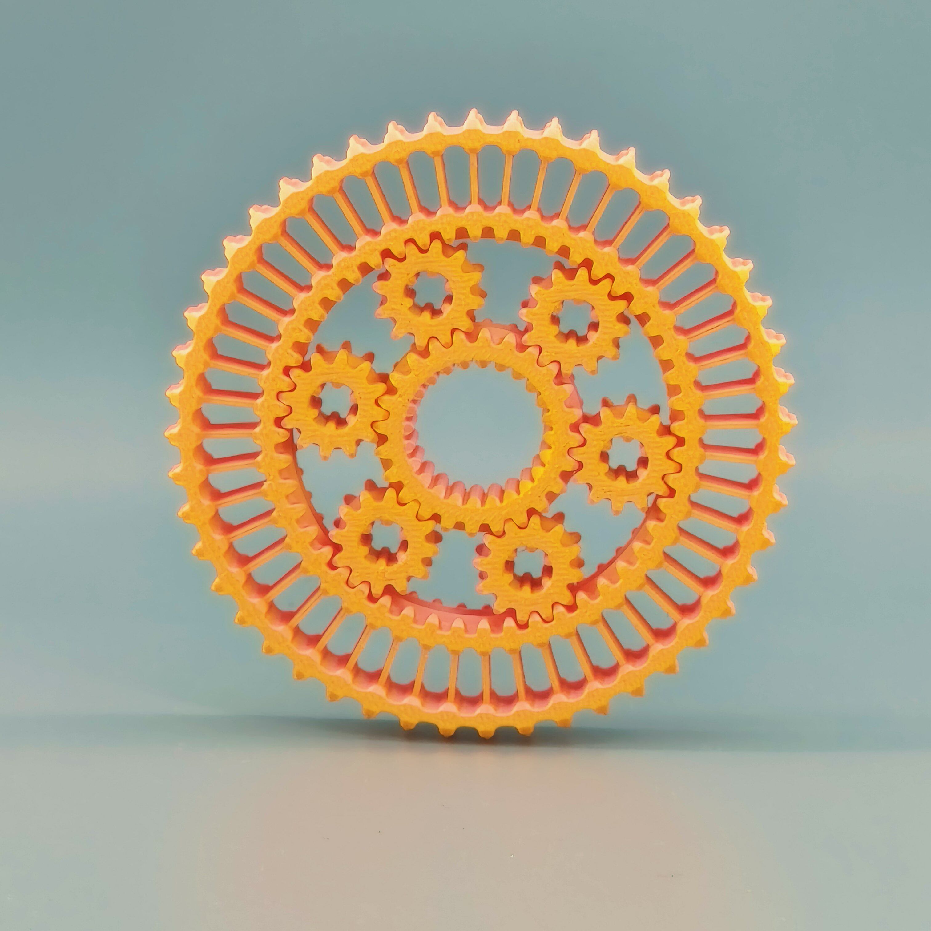 

3D Printed Interstellar Gear Fingertip Gyroscope Relaxation Plaything For All Ages Cool Rotating Gear Artifact
