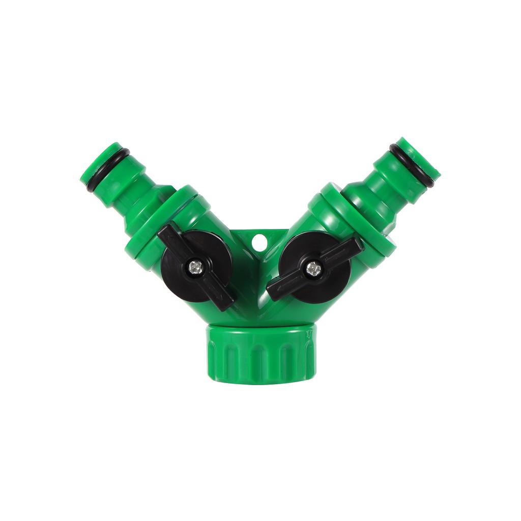 1/2" 3/4" Female Thread 2-Way Tap Hose Water Splitter Garden Tap Y Splitter Watering Fittings Adjustable Controller Switch Joint