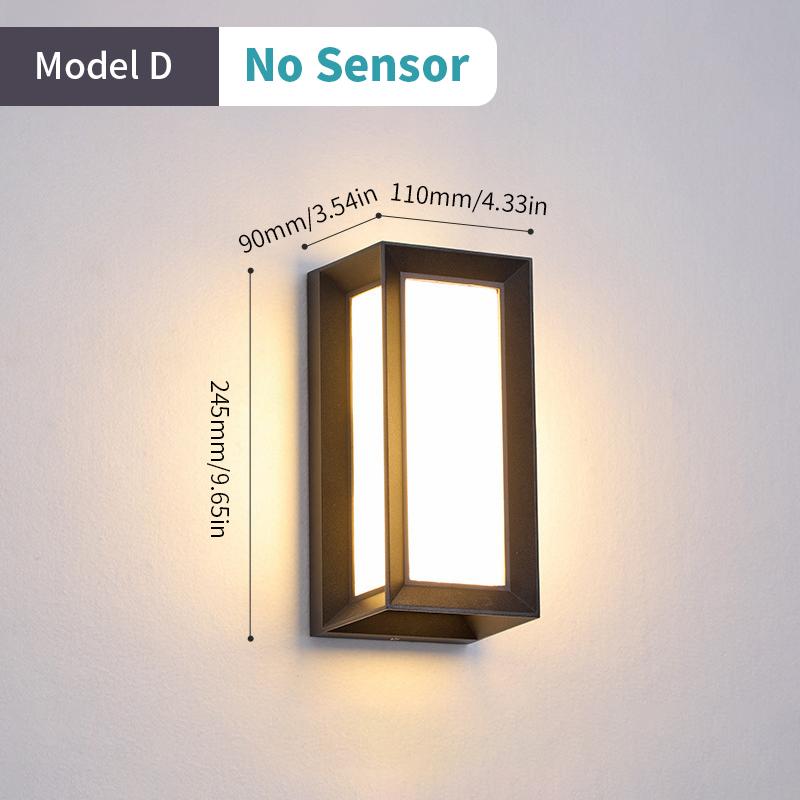 Led Light Motion Sensor Modern Outdoor Lighting AC85-265V Wall Mounted Lamp Garden Lights Background Outdoor Kitchen Staircase L