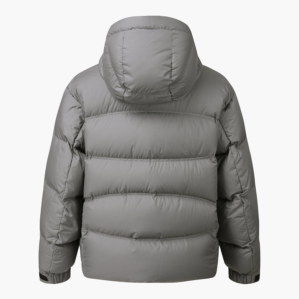 Salomon Uni FW24 Alluka Korean Line Solid Color Fashion Comfortable Warm Hooded Down Jacket Men Outerwear Gray LC2580500