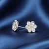 Camellia Stud Earrings for Women, Fresh Chinese Style, Elegant Floral Design, Sleep-Friendly, Perfect for Moms