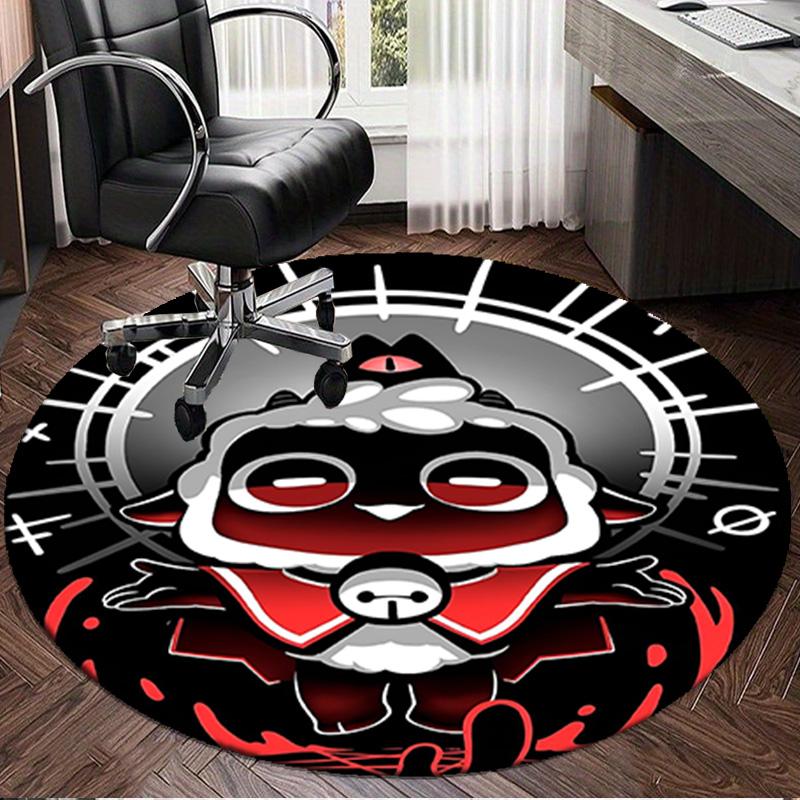 Kult Lamm Spiel Fantasy Runder Teppich für Wohnzimmer, Schlafzimmer, Spielzimmer, Stuhlunterlage, Läufer, Kreis Teppich, Große Größe Ventilator Weihnachtsgeschenk