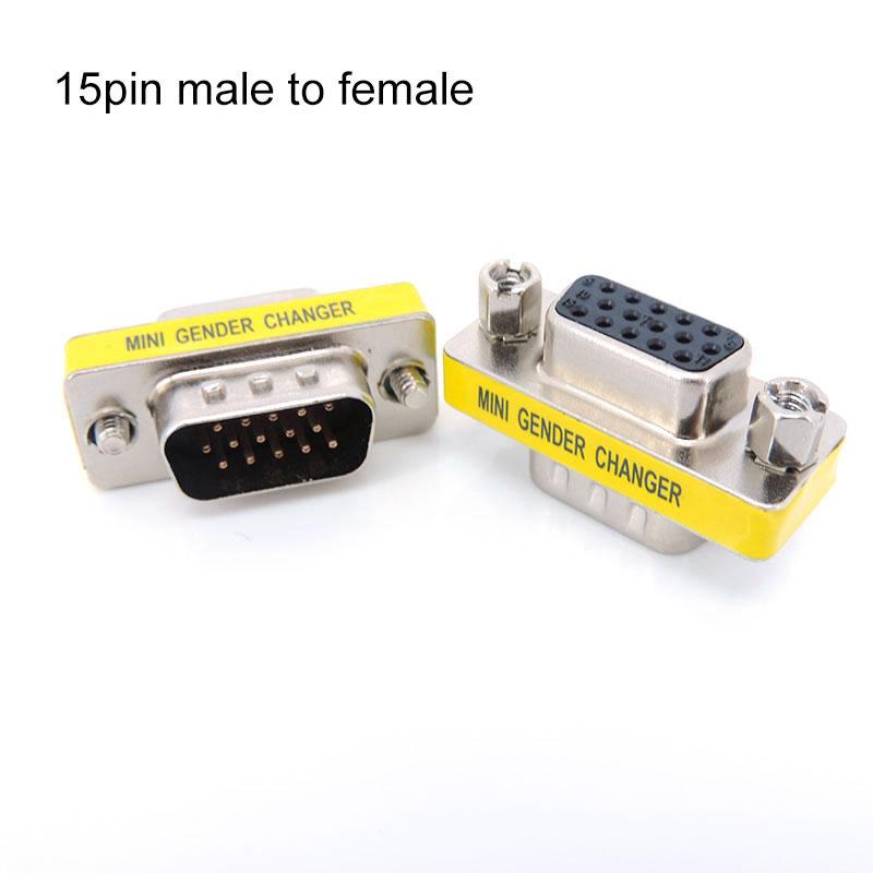 1/4 шт. DB15 15-контактный штекер-гнездо на штекер-гнездо MINI адаптер-переходник RS232 Com D-Sub VGA штекер-конвертер q1 1pcs