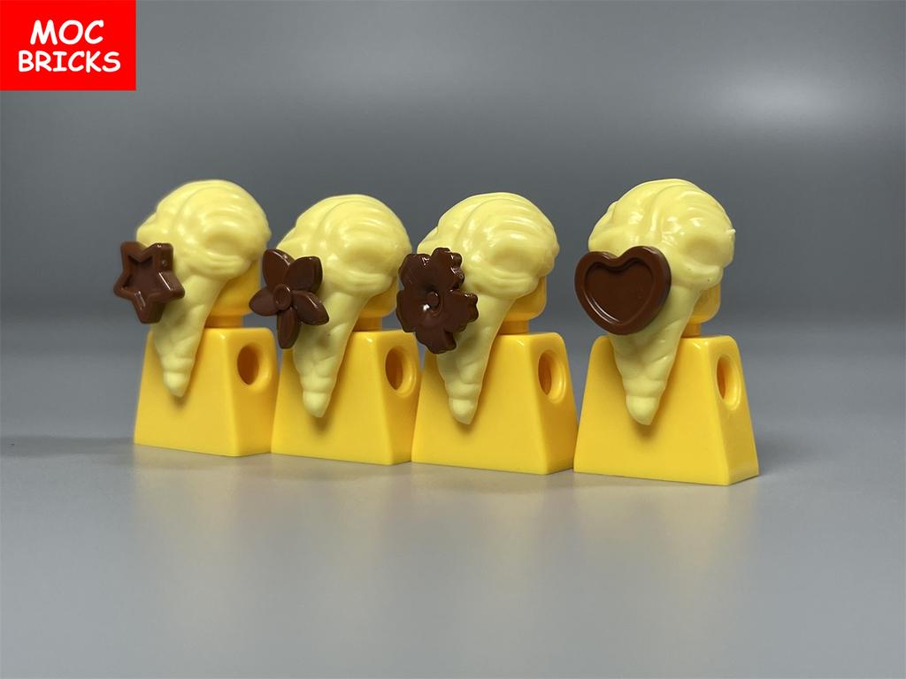 MOC Blocks Female Girl Ponytail Hairs Accessories Bow Assembled Particles Construction Bricks Children's Playthings Plastic Material Dolls