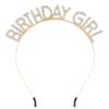 European & American Rhinestone Birthday Girl Headband: Alloy Party Gift