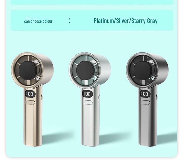 Portable Leafless Handheld USB Fan: Silent, High-Wind Mini Air Conditioner