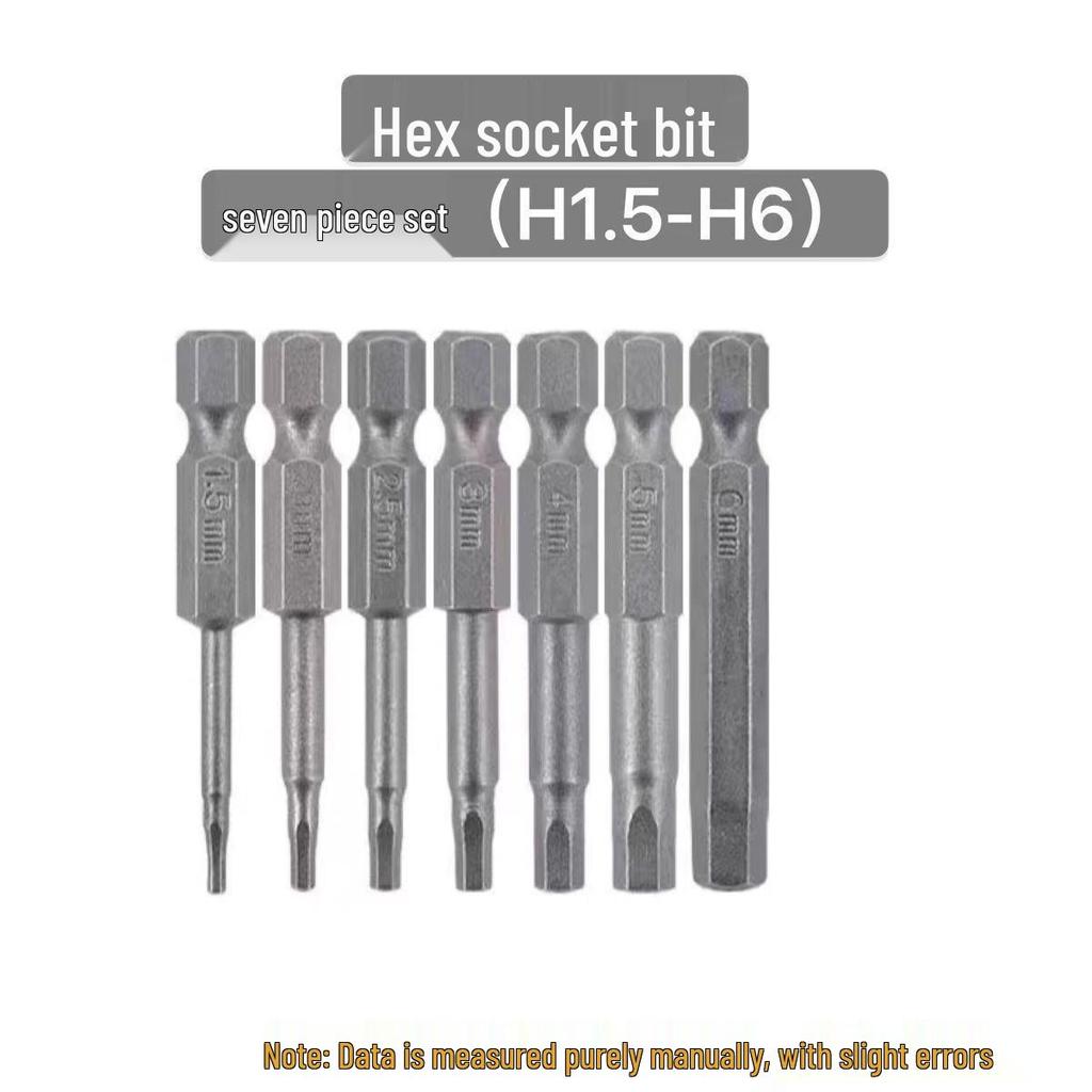 Hex Bit Set for Drills: Super Hard S2 Industrial Extended Screwdriver and Wrench Bits