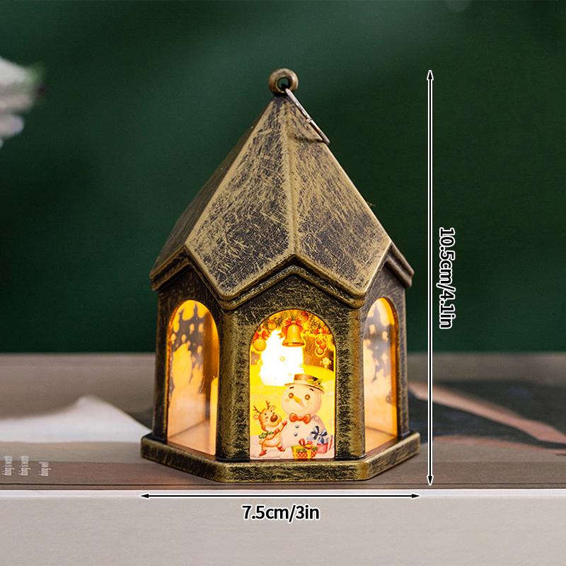 Glowing Snow House Tabletop Ornaments Christmas Led Night Lights Windows Display New Year Decorations Festival Atmosphere