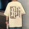 Summer Men's Fashionable High-quality Breathable Round Neck T-shirt Versatile Letter Printed Pattern Outdoor Casual Top