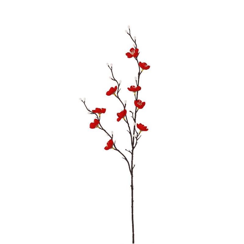 56cm Long 10pcs/lots New Year Ornaments Simulated Flowers Plastic Silk Cloth Preserved Plum Blossom Poles Artificial Wedding Plum Blossom Flowers