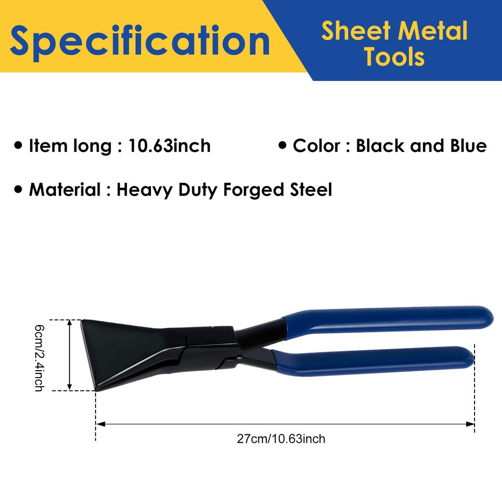 Zaginarki ręczne do blachy metalowej stalowej Wytrzymałe szczypce do gięcia i prostowania metalu Zestaw narzędzi do blachy prosty/45°/90°