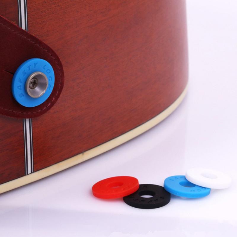 4 Piezas/Set Cerraduras de Correa de Guitarra Sujeción Segura Material de Goma Piezas de Colores Accesorios para Guitarra Bajo Regalo Ideal para Músico ZYF