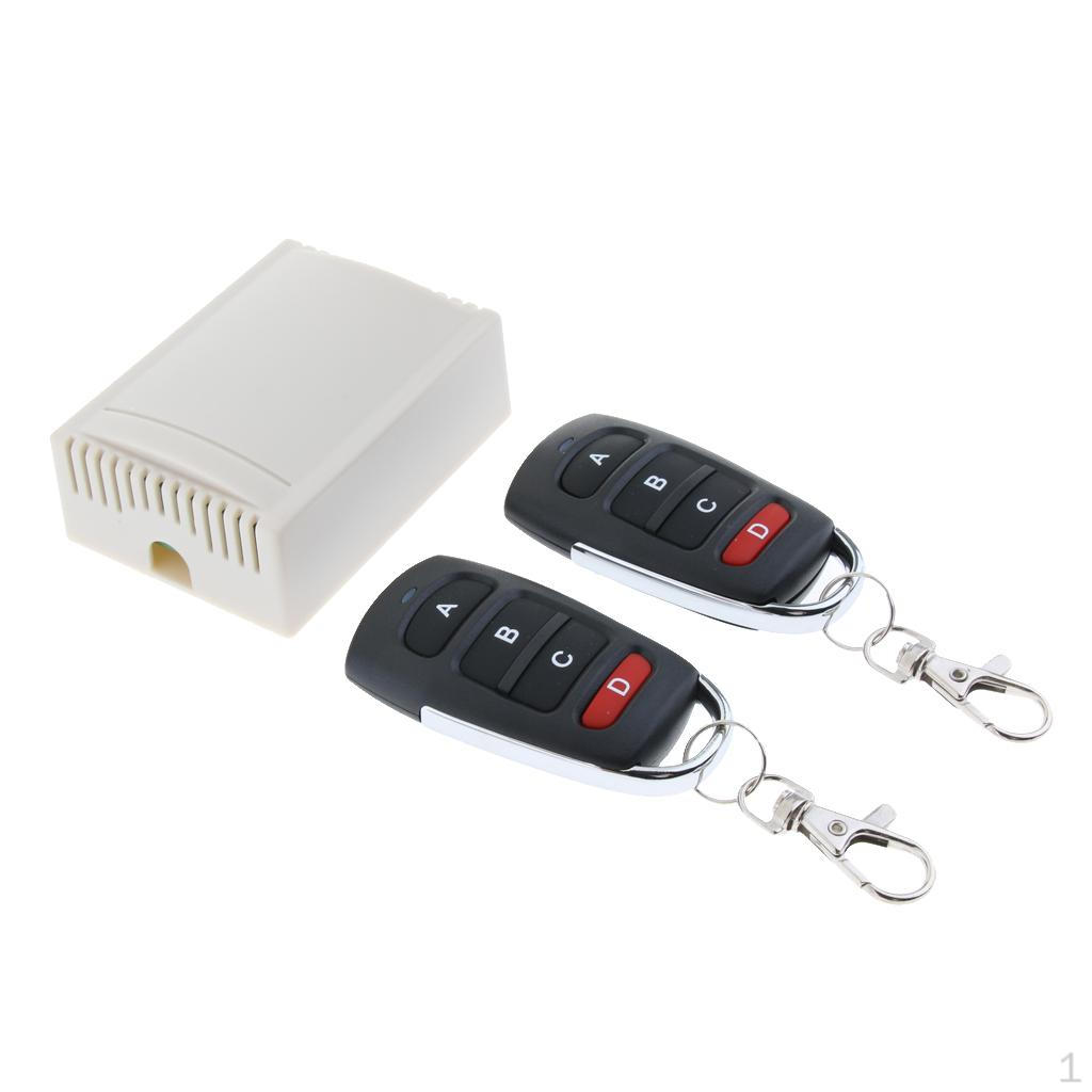 DC 12V 4-Channel RF Remote Controller Light Switch Relay Receiver