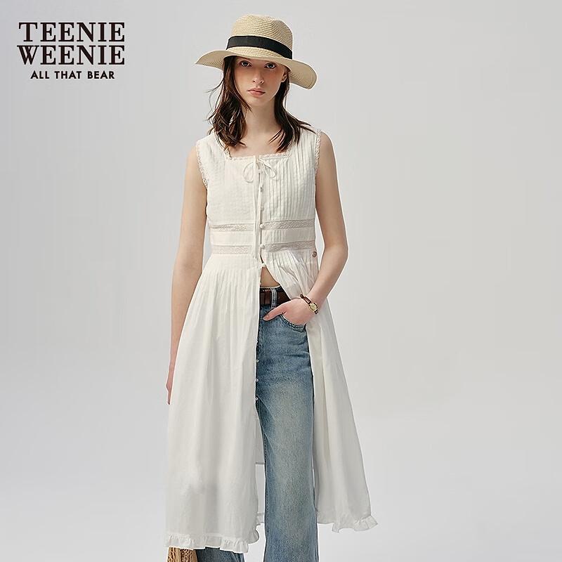 Teenie Weenie Women's Vintage French Lace Sleeveless Maxi Dress