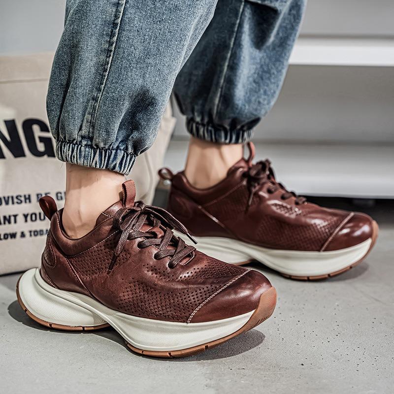 Daddy shoes men's 2 autumn new models small waist thick sole thin retro sports break