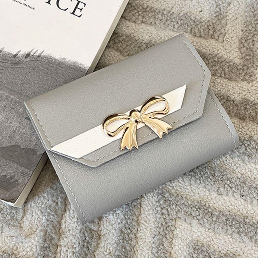 Fashion PU Leather Women Wallet Foldable Small Short Coin Purses Card Holder Ladies