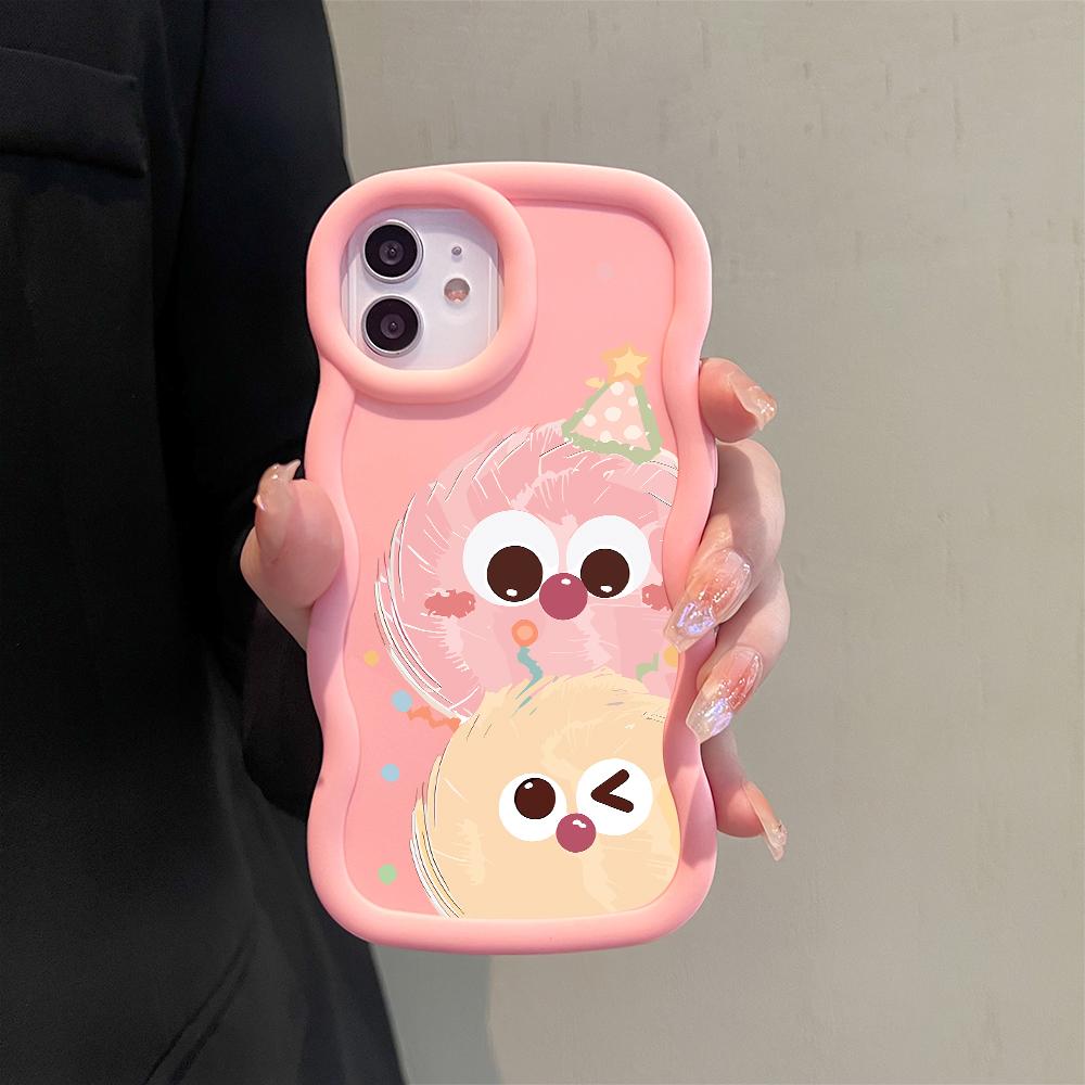 Pentru Infinix Hot 40i 30i Smart 8 OPPO A18 A38 A58 A60 A78 Reno12 FS Vivo Y18 Y28 Y36 Y22s Y17s Husă de Telefon Drăguță cu Model Cartoon, Silicon Moale, Margine Ondulată