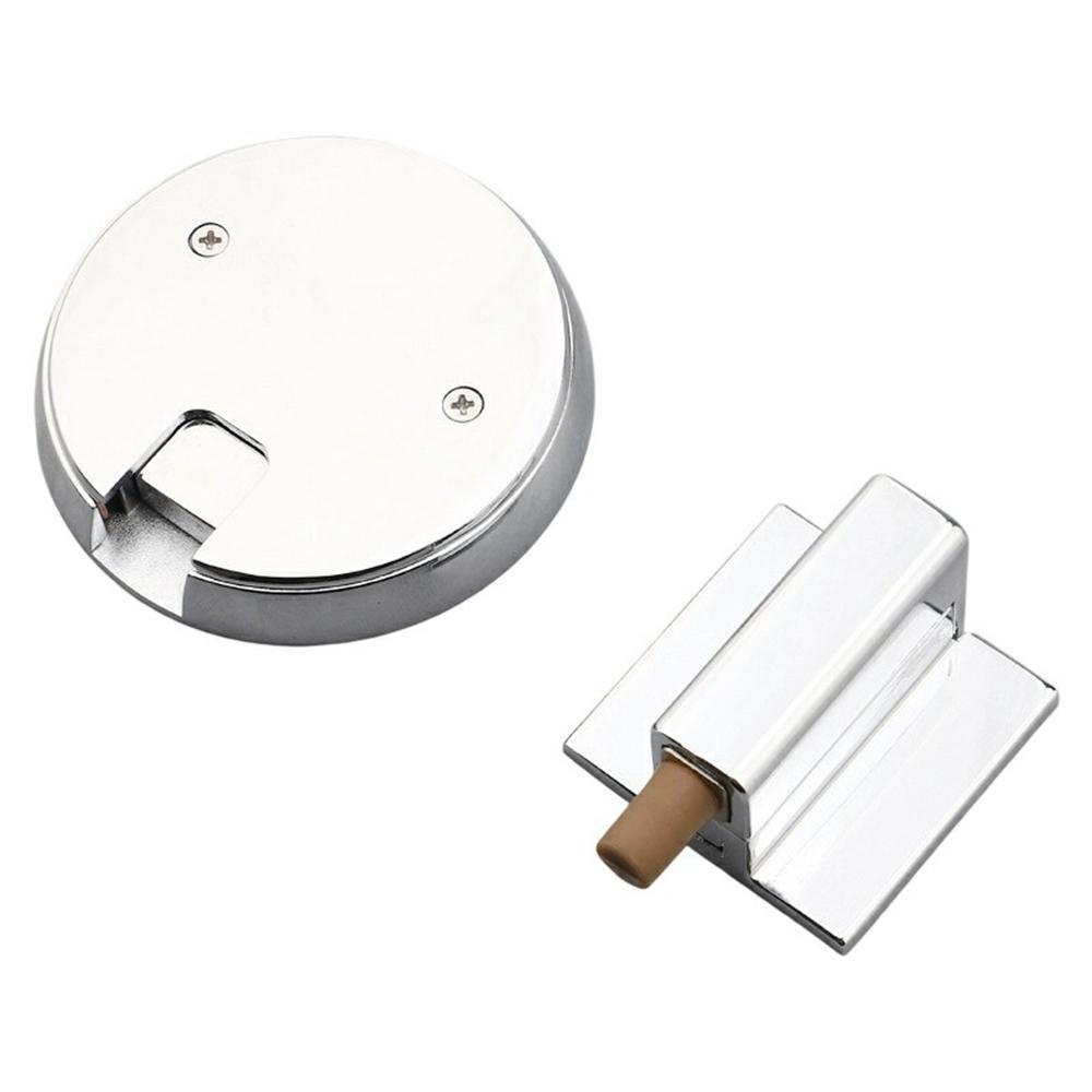 Invisible Floor Mounted Door Stopper No Drill Mechanical Wind Resistant For Bedroom Bathroom