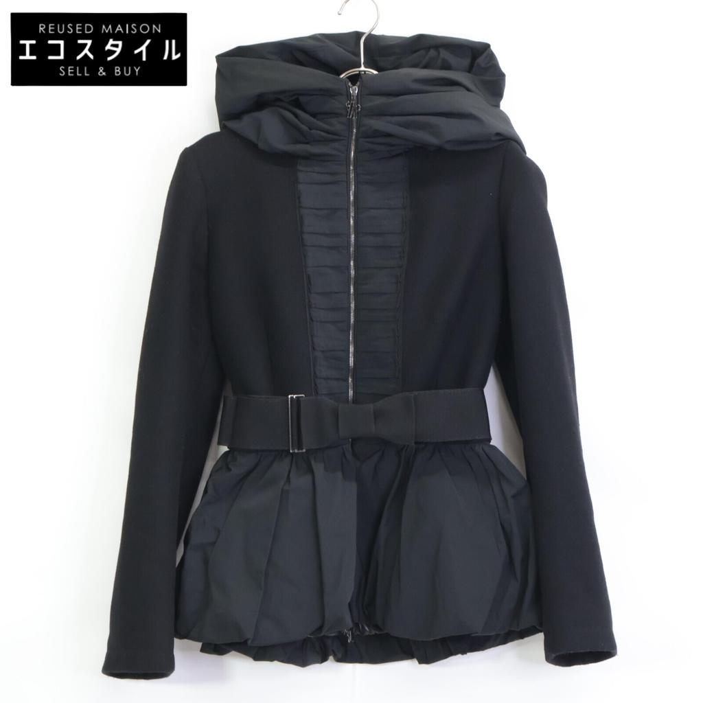 Moncler FER Premier Her Line Wool Switch Down Jacket 0 blackUsed