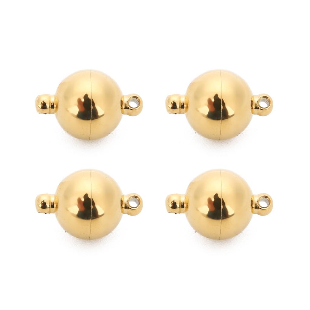 2 Pièces Fermoirs Magnétiques Rondes en Acier Inoxydable Connecteurs Magnétiques Fermoirs Charms Aimantés Embouts Pour Fabrication de Bijoux DIY Accessoires