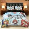 5Toubun Pattern Bedding Quilt Set Quilt Cover Pillowcase Home Birthday Gift(1 * duvet cover + 2 * pillowcase, without core)