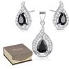 Set Earrings + Pendant Silver Pr 925 Set with Zirconia For Woman