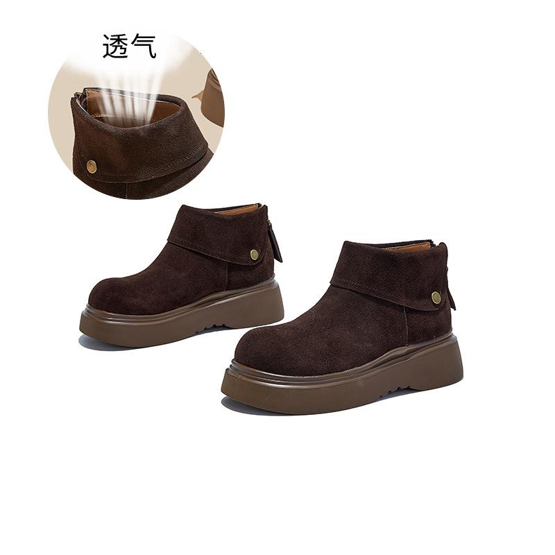 

Кожаные ботинки Мартин на пенопластовой подошве для женщин 2025 зима новые ретро зарубежный стиль короткие ботинки на толстой подошве повседневные универсальные ботинки для женщин 40 малиновый