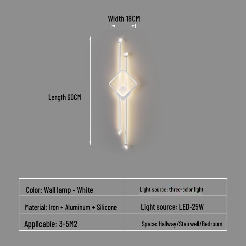 Modern LED Luxury Wall Lamp: Creative Bedside Light for Home Living Room
