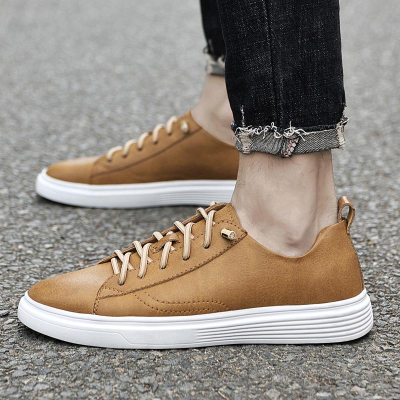Top Quality Men Casual Shoes Outdoor Leather Breathable Comfortable Men'S Shoes Luxury Men Sneackers Male Skate Shoes Size 38-45