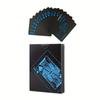 A Deck of Playing Cards and a Set of 7 Dice, Plastic Waterproof and Wear-resistant Playing Cards, Blue-purple Multi-sided Digital Dice.