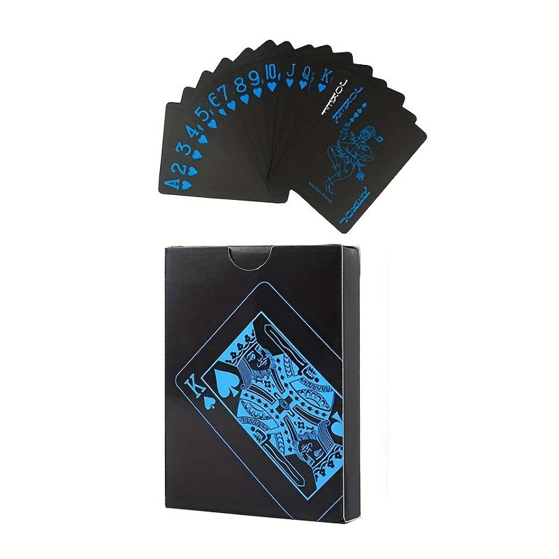 A Deck of Playing Cards and a Set of 7 Dice, Plastic Waterproof and Wear-resistant Playing Cards, Blue-purple Multi-sided Digital Dice.