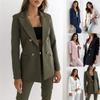 Casual Daily Double-breasted Solid Color Fashion Small Suit Jacket