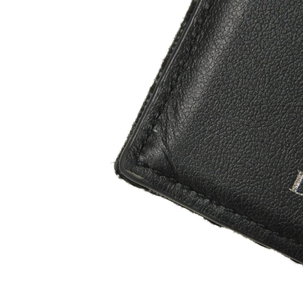 Used 10656 Saddle Vertical Card Holder 2ADCH169YKS_H03E 7946 Logo Metal Oblique Jacquard Black Men's from Japan