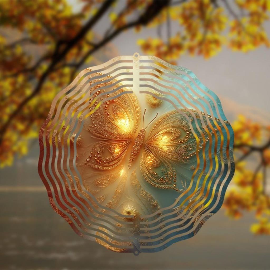 10 Inch Hanging Wind Chime for Outdoor Garden Balcony Decor Spring Summer Decoration with 360 Rotating Hook Artistic Design Great Gift for Friends