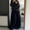 VIONA American Retro Hip-Hop Oversized Woman Black Casual Sweatpants Korean Streetwear Loose Jogging Pants High Waist Wide-Leg Pants