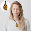 10er-Packung Halsketten mit Anhänger aus Naturstein, Netztasche, einzigartige verstellbare Kordel, Choker zur Präsentation von Kristallen, handgefertigter Schmuck