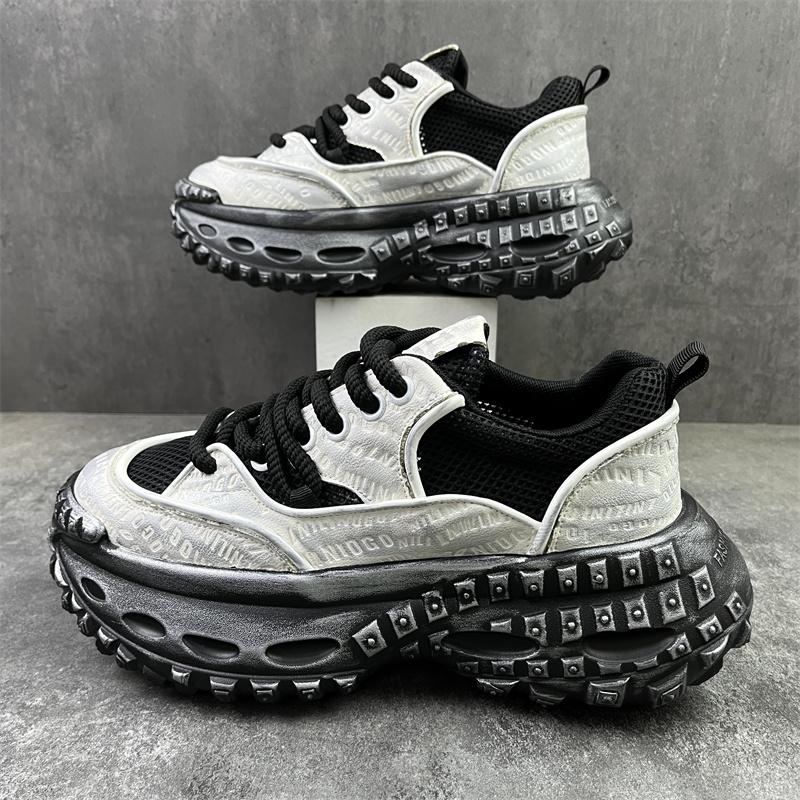 Mode Business Hochzeitsschuhe Klassische Schnürschuhe Atmungsaktive Sneakers Herbst Herren High Top Schwarz Weiß Tennis Lässig Walking Slipper