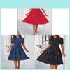 Elegantes Polka-Dot-Kleid mit Print und hoher Taille für Frühling, Sommer, Büro