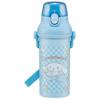 Skater Children's Plastic Water Bottle 480ml One Push Open/Close Antibacterial Child Friendly Lightweight Antibacterial Treatment Made In Japan Sanrio