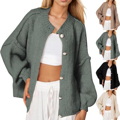 Damen Strickjacke Kleidung Offen vorne Zopfmuster Übergroß Winter Oberbekleidung Oberbekleidung