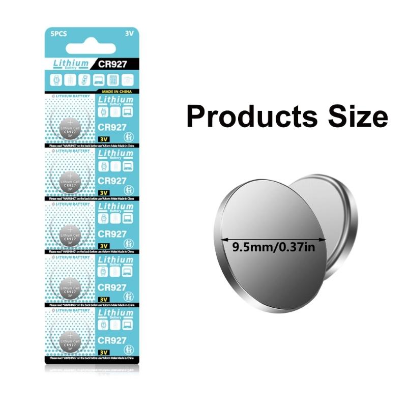 10pcs CR927 Button Cell Batteries 3V DL927 BR927 KL927 Coin Cell Battery for Watch, Remote Controls, Calculators