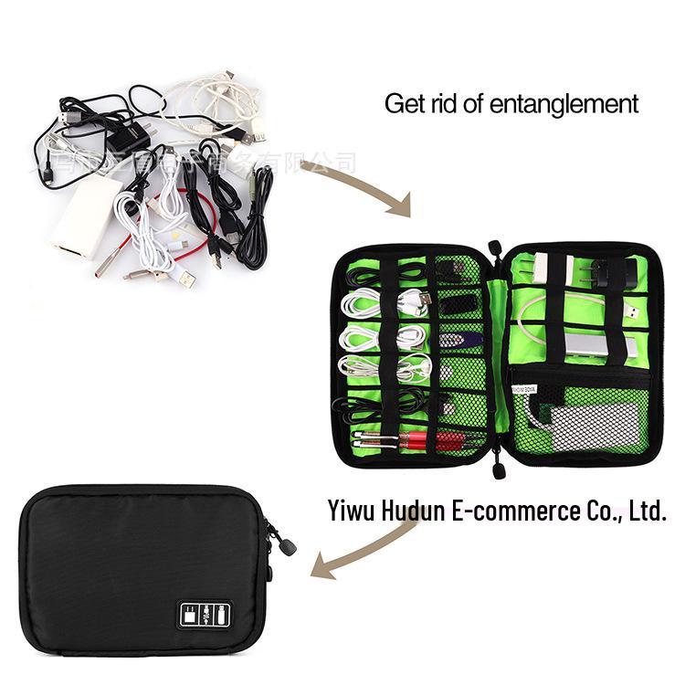 Travel Digital Accessories Organizer: Earphone & Charger Storage Bag