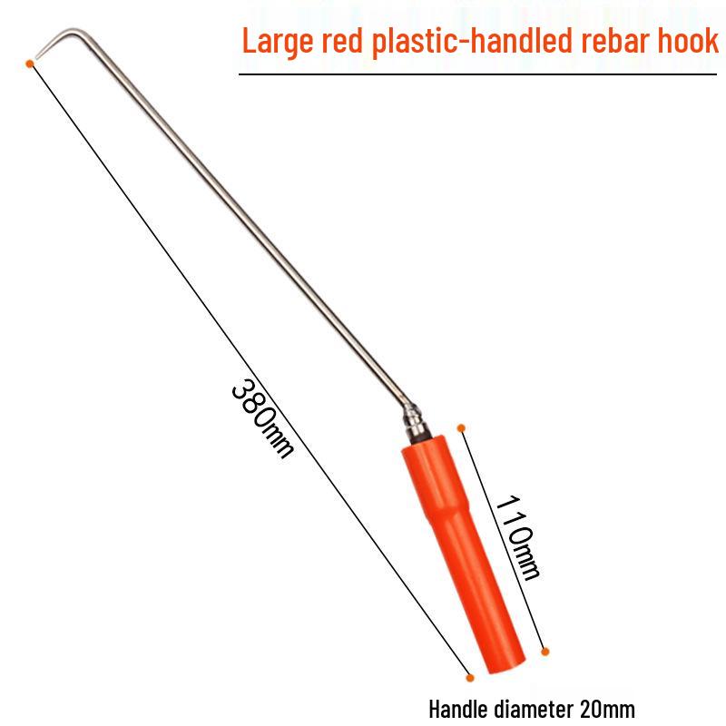 Stainless Steel Rebar Tying Hook with Plastic Handle for Wire Tying
