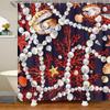 Vibrant Sea Life Watercolor Print Water-Resistant Shower Curtain With Colorful Shells And Fish For Ocean-Themed Bathroom Decor