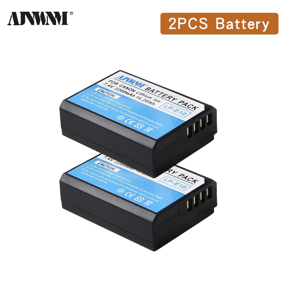 LP-E10 Camera Battery Rechargeable Batteries for Canon EOS 1100D 1200D 1300D 2000D 4000D Rebel T3 T5 T6 KISS X50